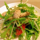 簡単＆ヘルシー☆ささみと水菜の和風サラダ